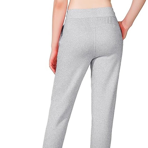 MCEDAR Women's Grey High Waisted Fleece Lined Jogger Sweatpants Large - Picture 2 of 3